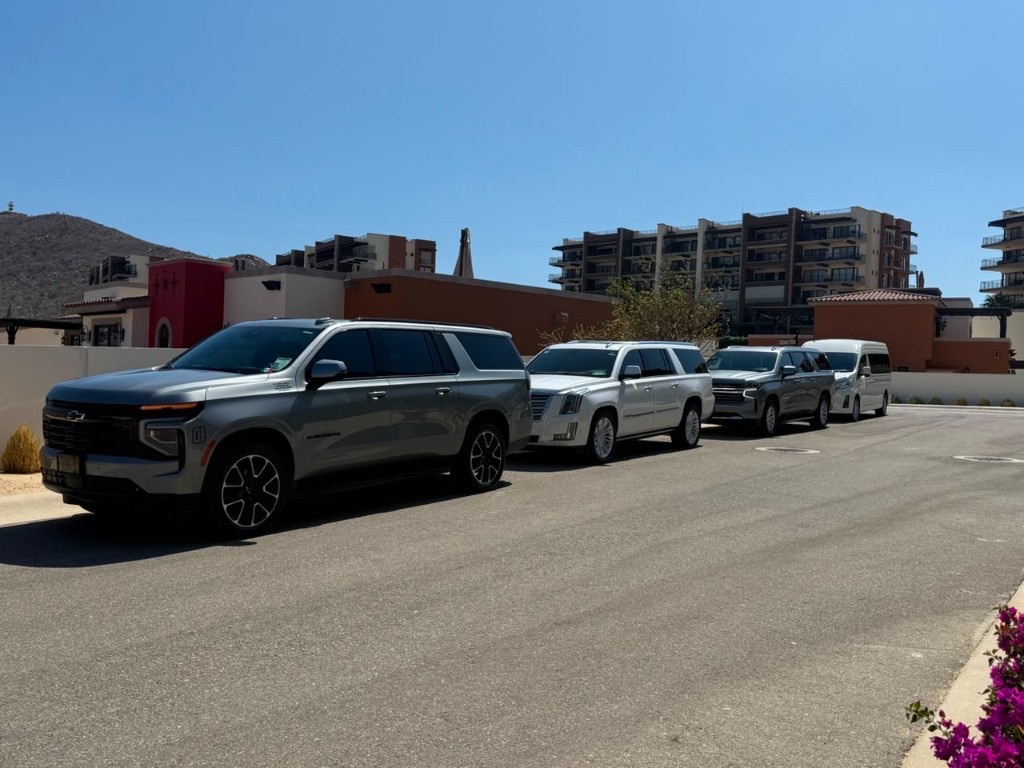 Alemans fleet: Suburbans, Cadillac Escalade and Sprinter van